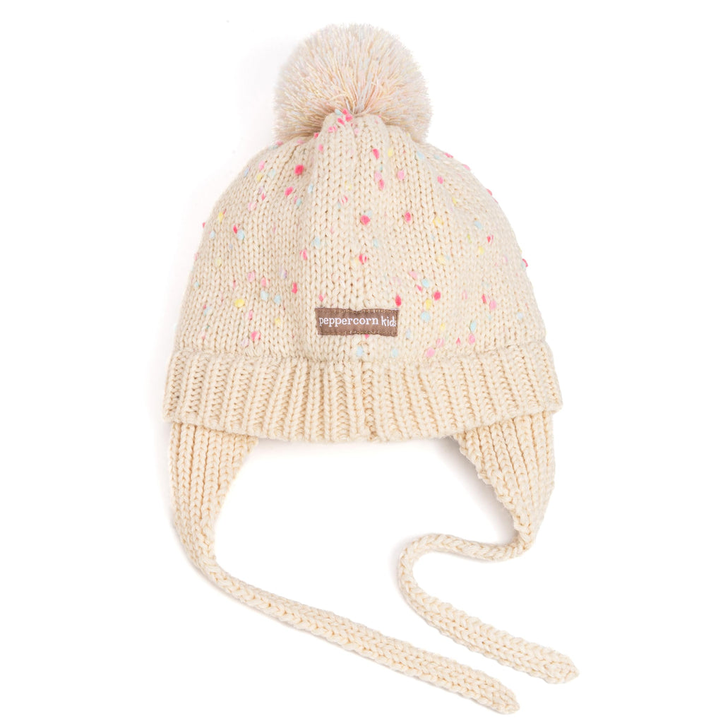 Kids’ Knit Earflap Beanie with Ties, Ages 2–6