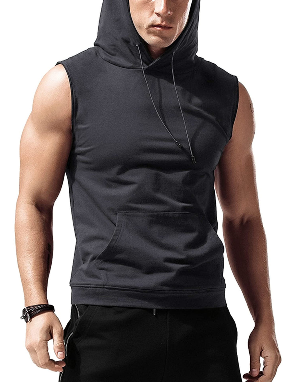 Men's Hooded Sleeveless Training Tank Top