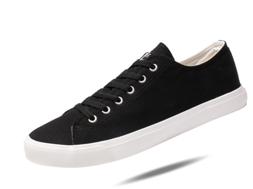 Fear0 Unisex Black & White Canvas Sneakers