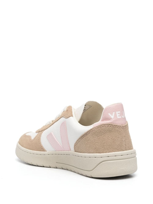 VEJA Women's White & Light Brown Leather Sneakers – 3075134