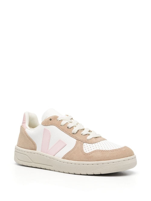 VEJA Women's White & Light Brown Leather Sneakers – 3075134
