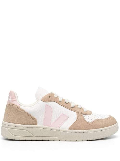 VEJA Women's White & Light Brown Leather Sneakers – 3075134