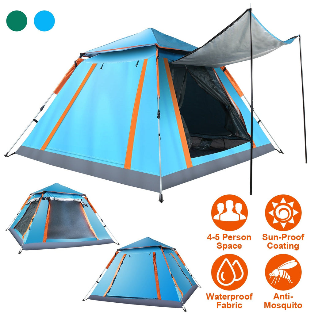 4–5-Person Camping Tent with Mosquito Mesh Windows