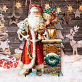 Silent Night Santa Christmas Outdoor Yard Sign by D. Gelsinger