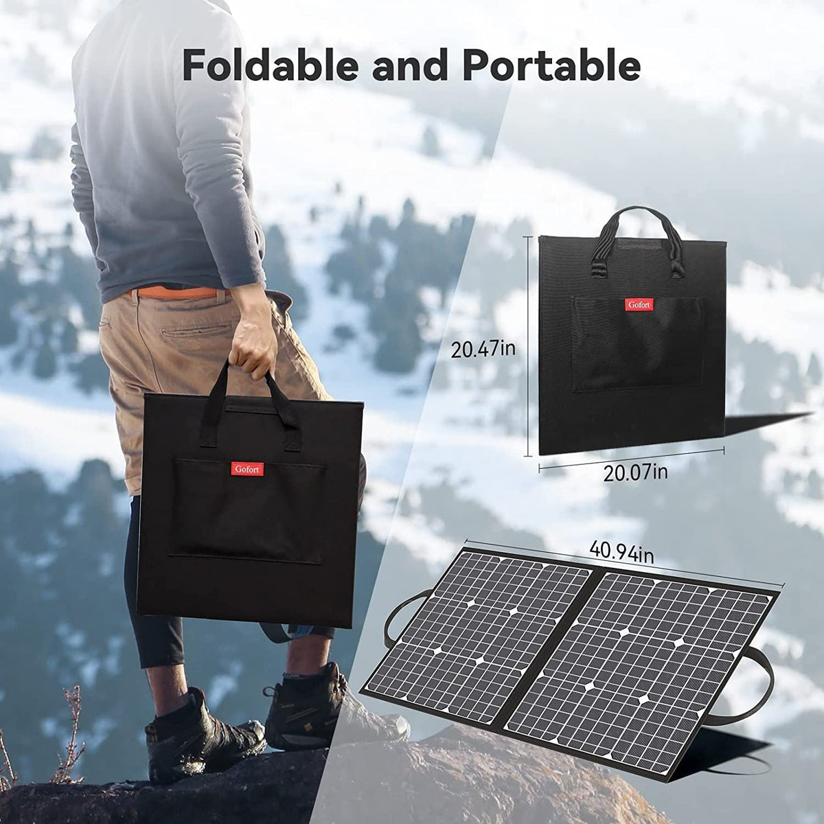 GOFORT 330W Portable Power Station & 100W Solar Panel — 299Wh