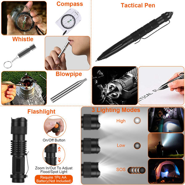 125-in-1 Camping & Hiking Survival Kit