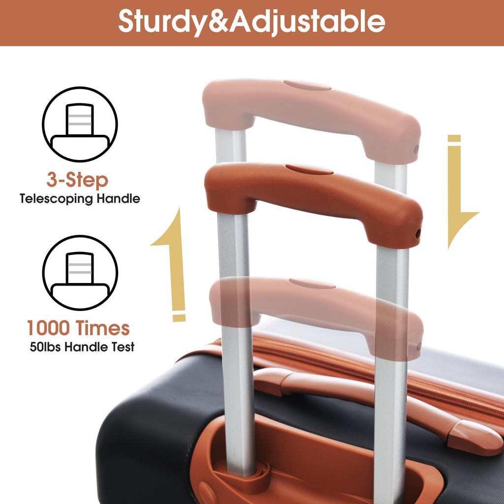 Hardshell Spinner Luggage Set with Travel Bag — 20 & 24 in, TSA Lock