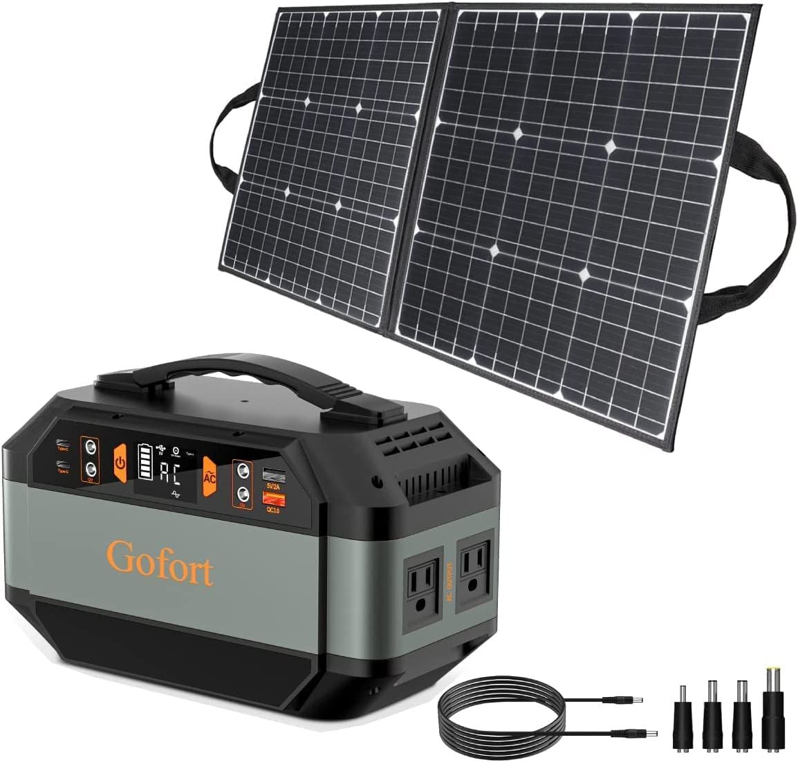 GOFORT 330W Portable Power Station & 100W Solar Panel — 299Wh