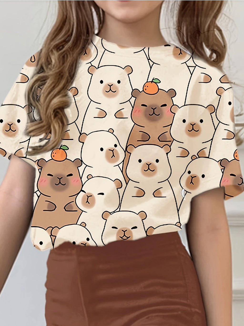 Girls' Bear Graphic Tee & Flare Pants Set