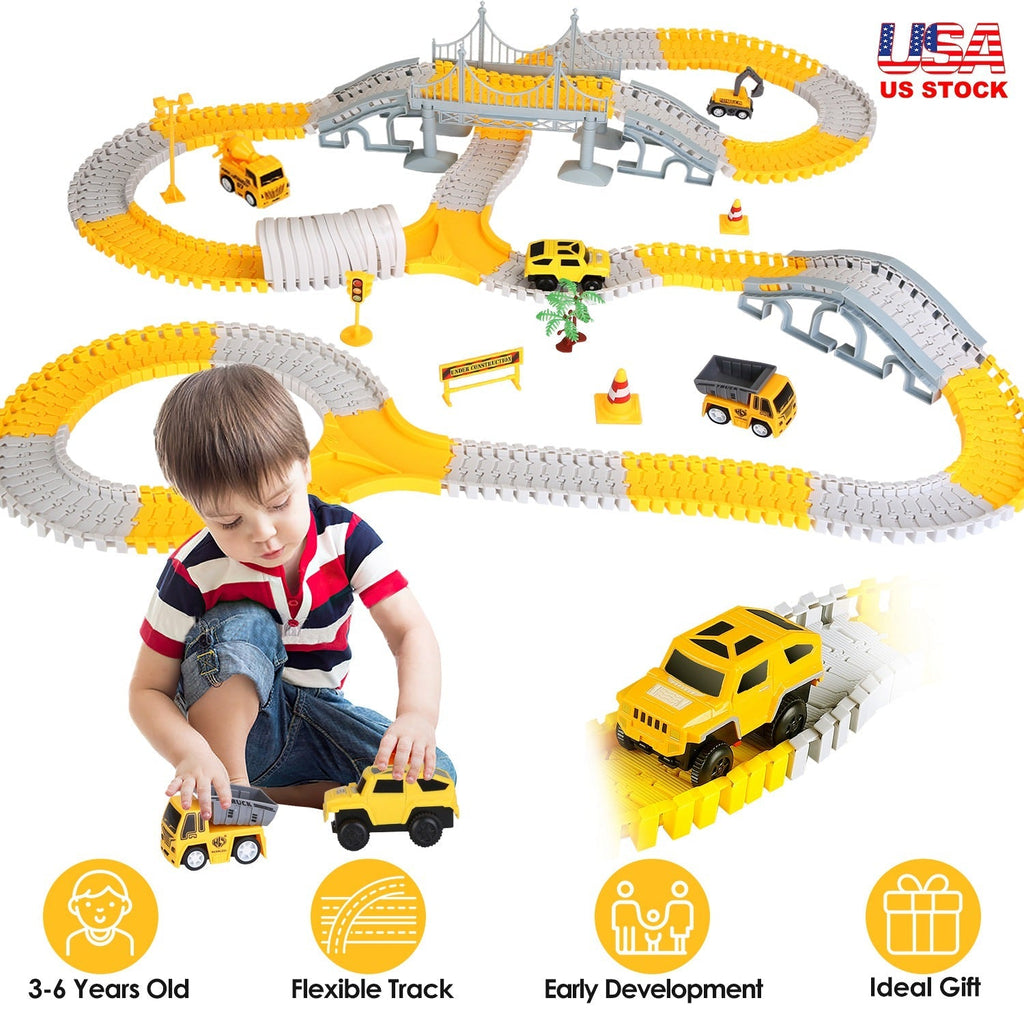 340-Piece Construction Vehicle Race Track Set