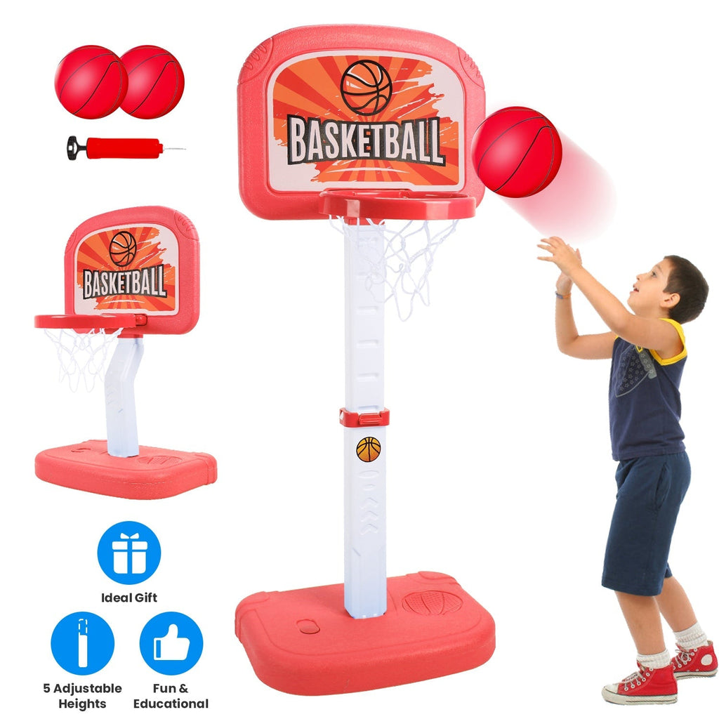 2-in-1 Pool Basketball Game Set with 2 Balls