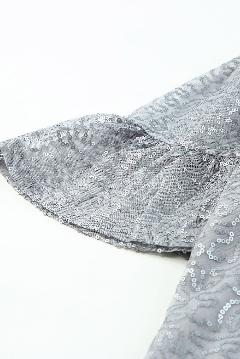 Women's Sequin Ruffle-Sleeve Blouse