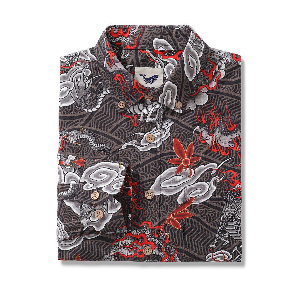 Men's Dragon's Flight Cotton Hawaiian Shirt