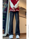 Men's Washed Straight-Leg Denim Jeans