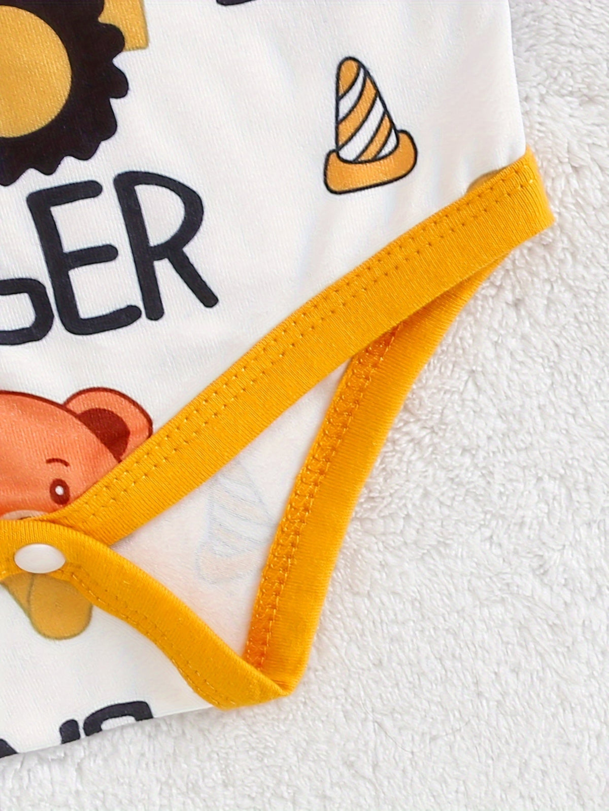 Baby Bear & Excavator Knit Romper, Pants & Beanie Set