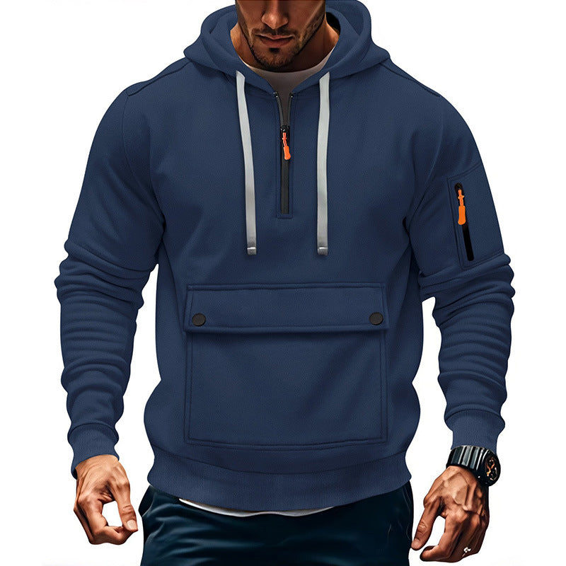 Men's Zip-Sleeve Hooded Sweatshirt Jacket