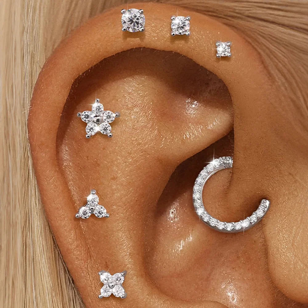 925 Sterling Silver Moissanite Single Earring
