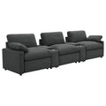 Collins 5-Piece Power Reclining Home Theater Seating Dark Grey