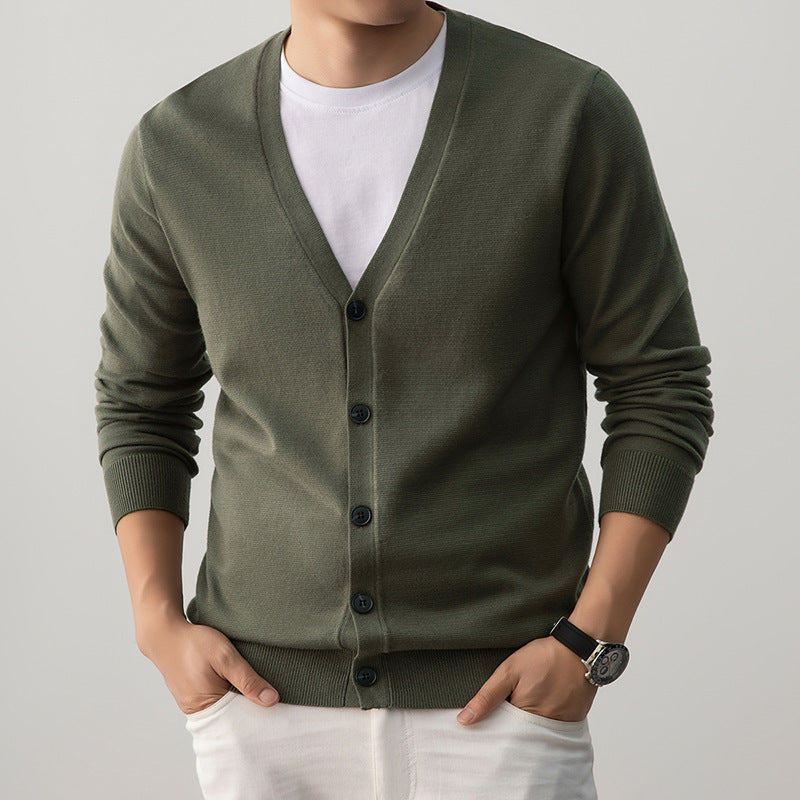 Men's Classic V-Neck Knit Cardigan