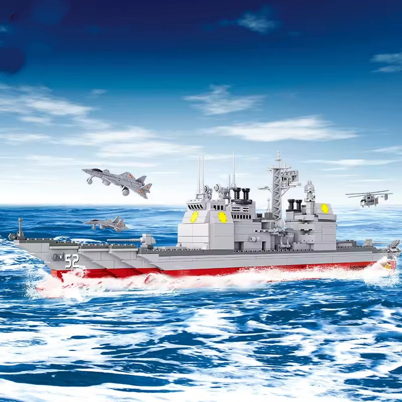 883-Piece Military Cruiser Ship Model Kit