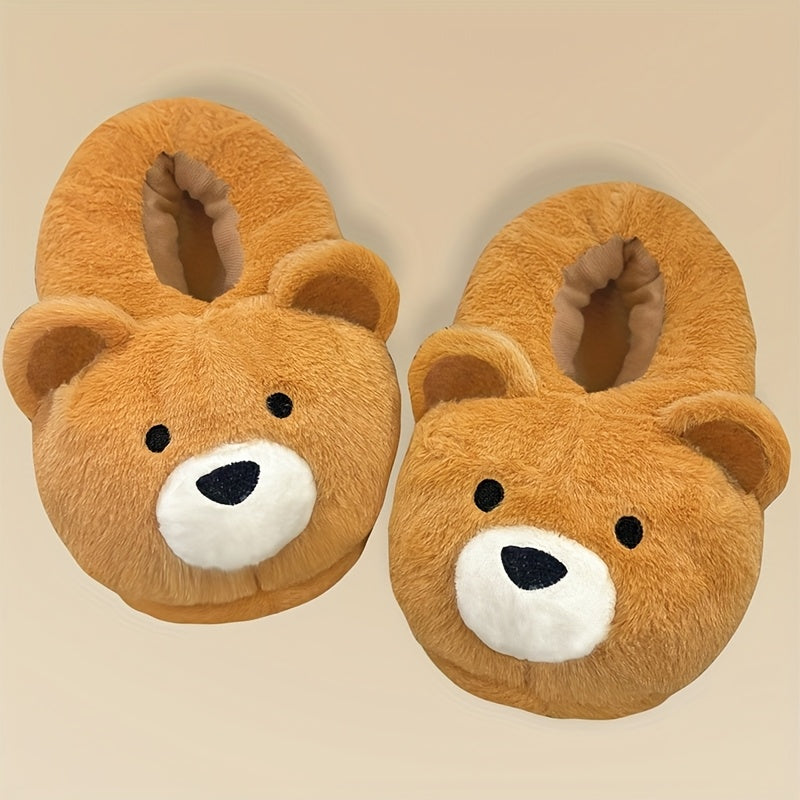 Polar Bear Plush Slippers — Blue & Purple Tie-Dye
