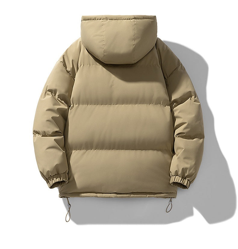 Men's Padded Winter Zip-Up Hooded Jacket