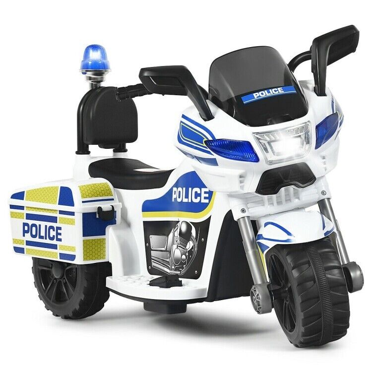 Kids' Electric Police Motorcycle Ride-On