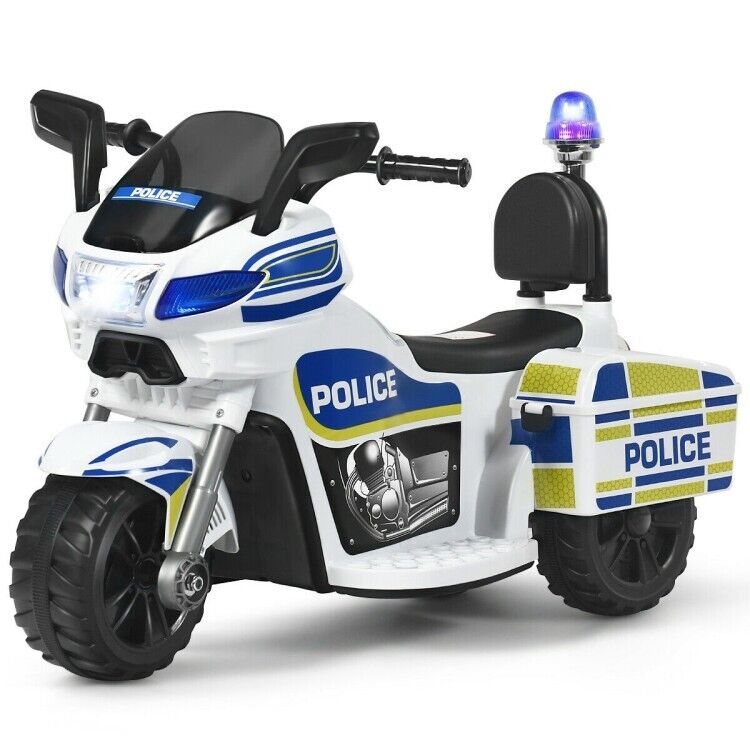 Kids' Electric Police Motorcycle Ride-On