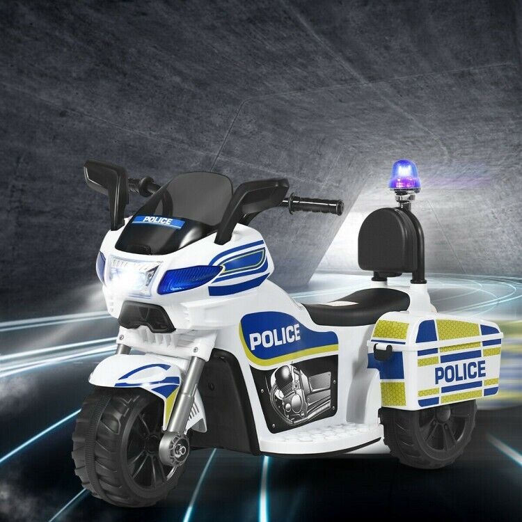 Kids' Electric Police Motorcycle Ride-On
