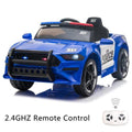 Kids' Electric Police SUV – Blue, Two Speeds