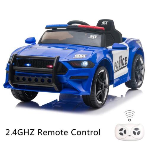 Kids' Electric Police SUV – Blue, Two Speeds