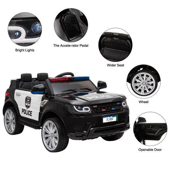 Kids' Electric Police SUV Ride-On with Siren