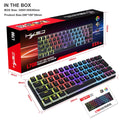 HXSJ L700 61-Key Wired Mechanical Keyboard with Backlighting