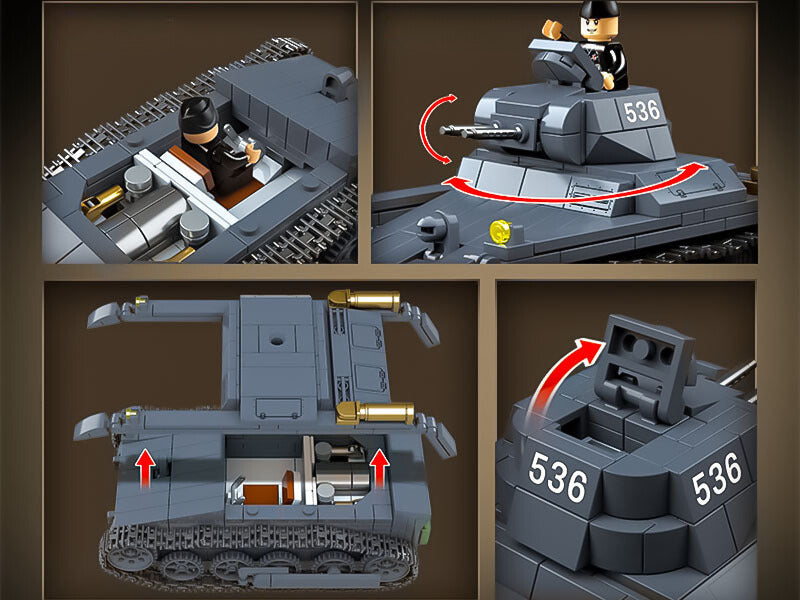 Mil-Blox WWII German Panzer I Tank Building Set