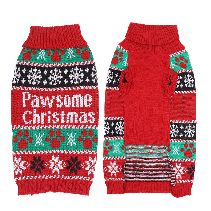 Cartoon Winter Dog Sweater & Coat for Small Dogs and Cats