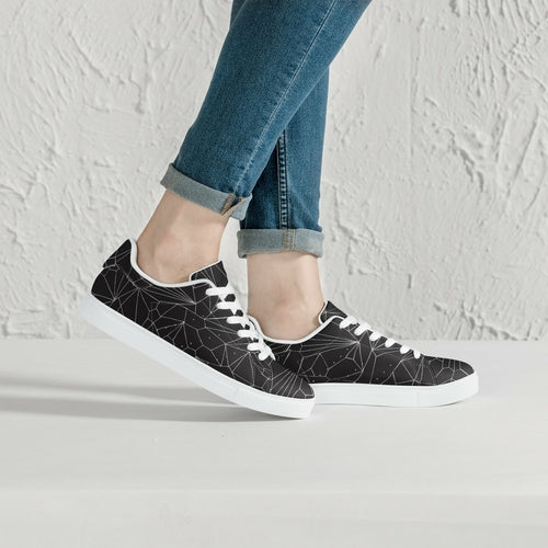 Jacki Easlick Architectural Print Leather Low-Top Sneakers