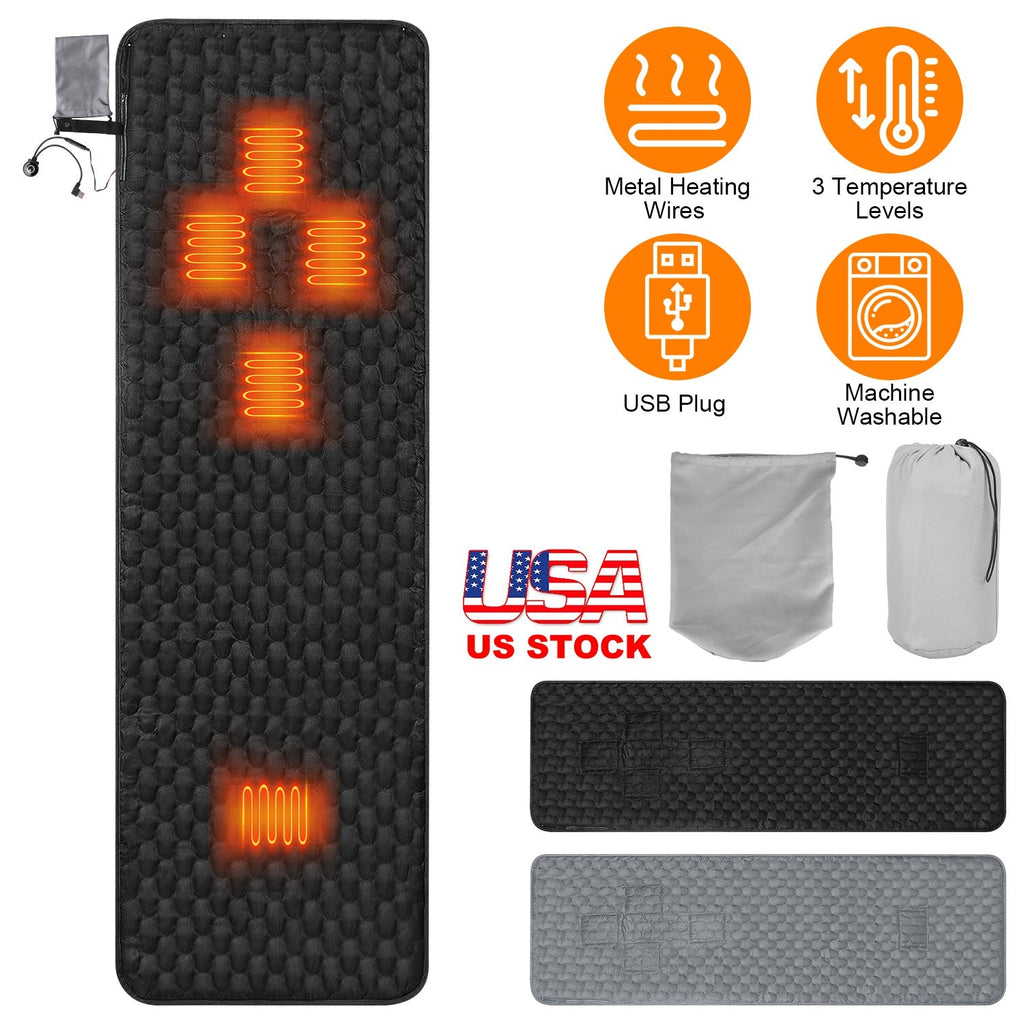 USB Heated Sleeping Bag Liner — 3 Heat Settings