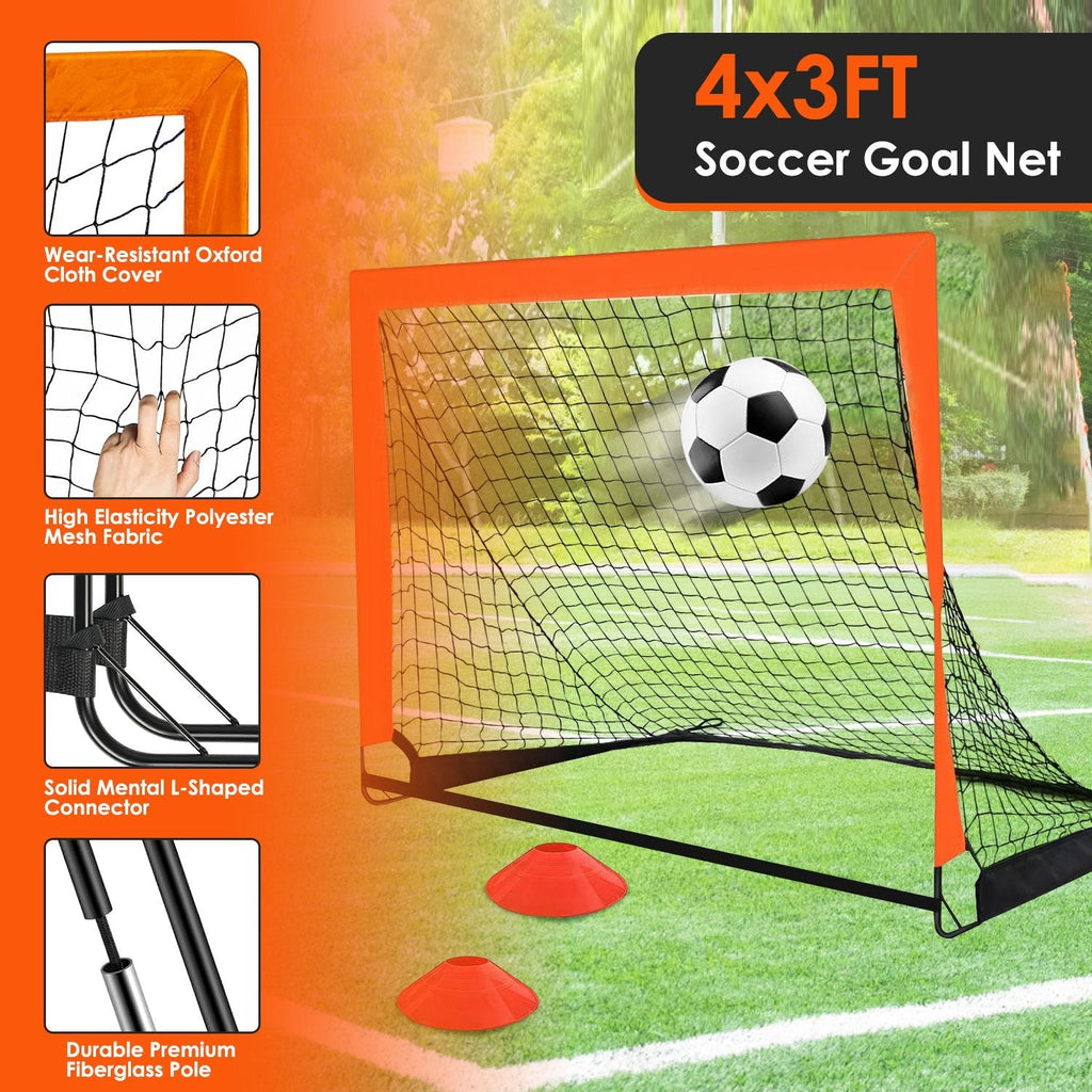 Kids' 4 x 3 Ft Soccer Training Goal & Agility Set