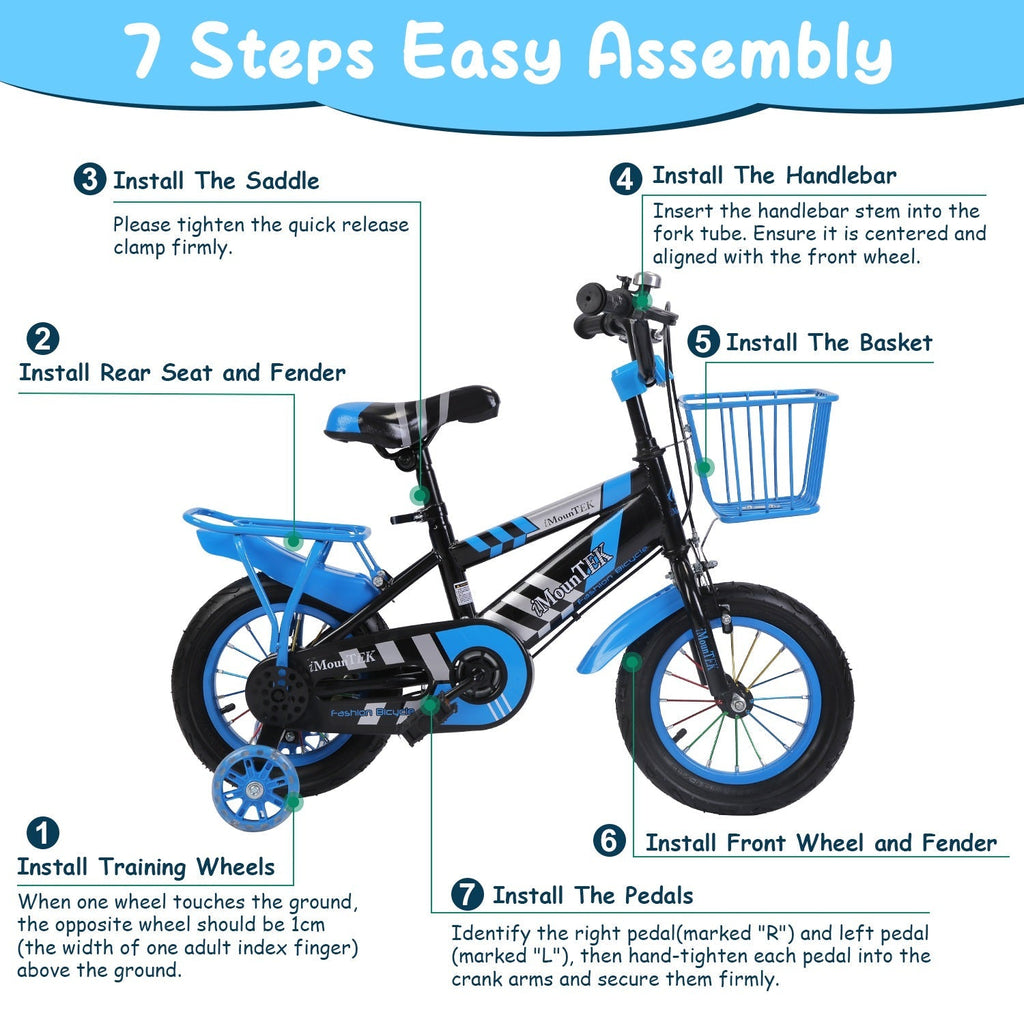 16-Inch Kids’ Bike with Training Wheels, Helmet & Basket