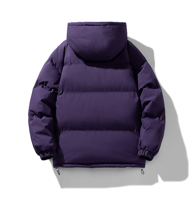 Men's Padded Winter Zip-Up Hooded Jacket