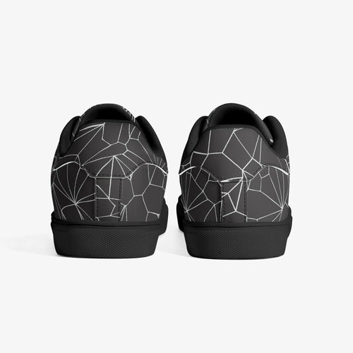 Jacki Easlick Architectural Print Leather Low-Top Sneakers