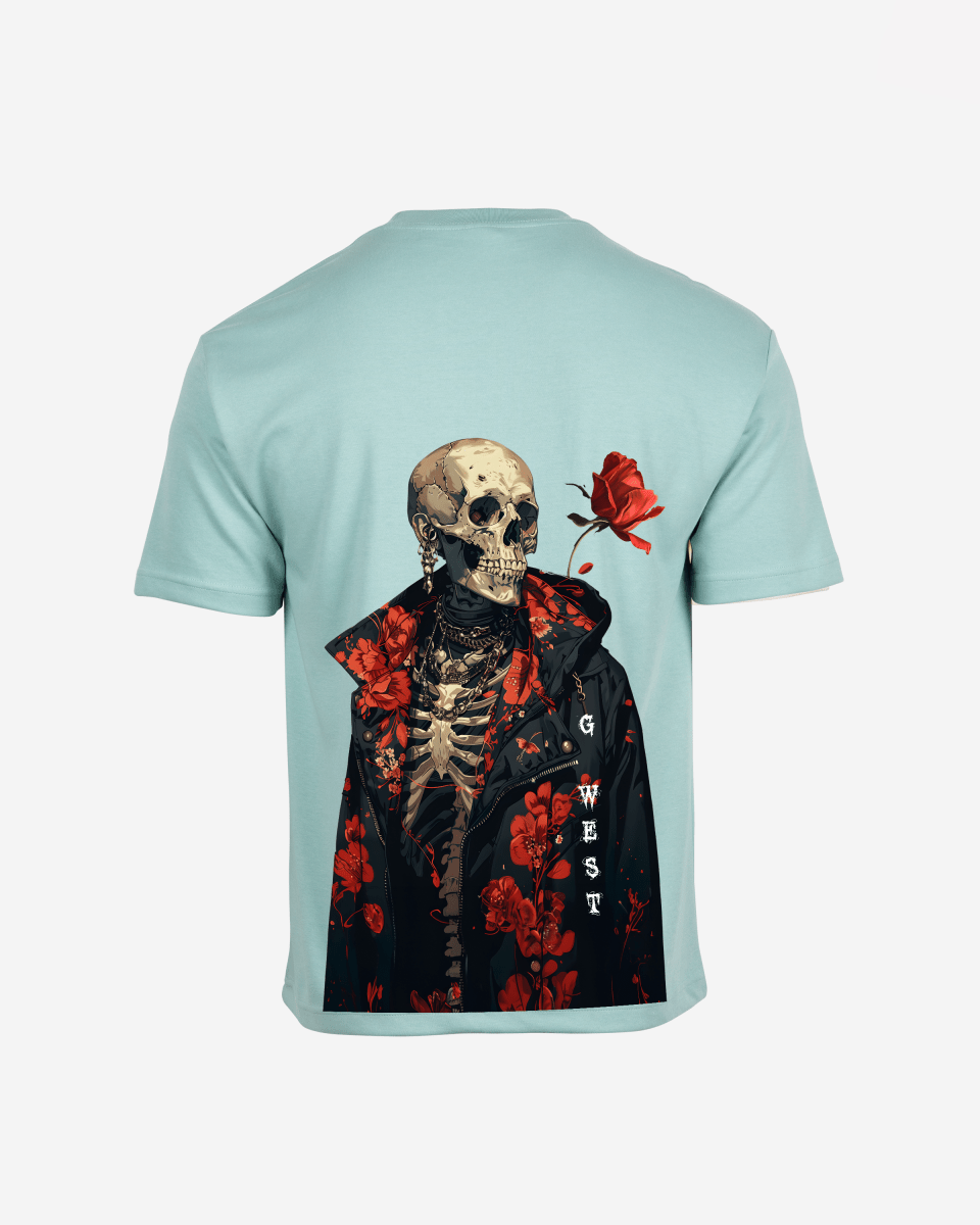G West Oversized Skull & Rose T-Shirt
