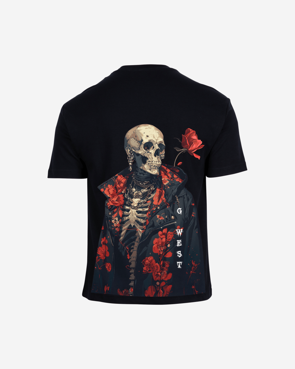G West Oversized Skull & Rose T-Shirt