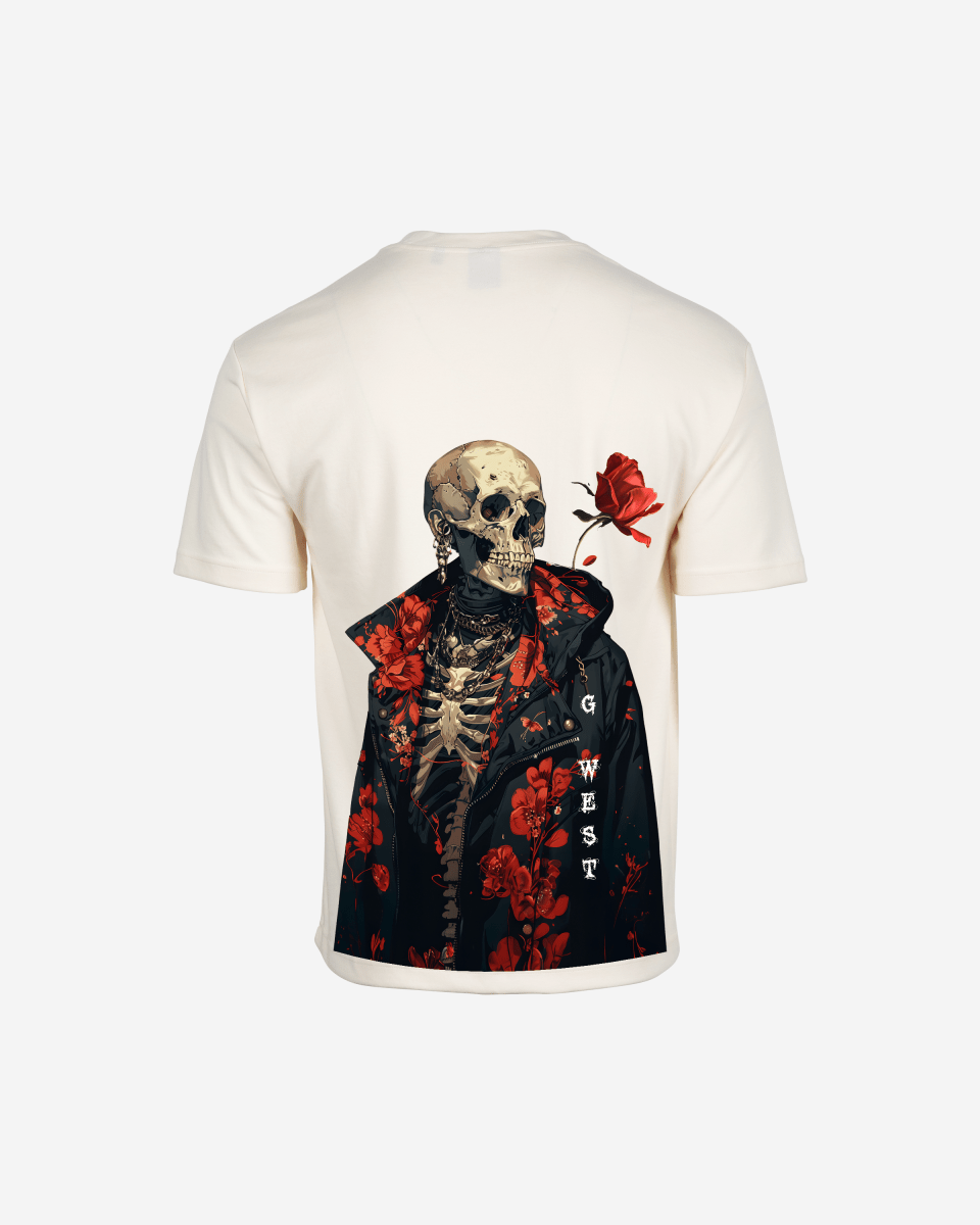 G West Oversized Skull & Rose T-Shirt