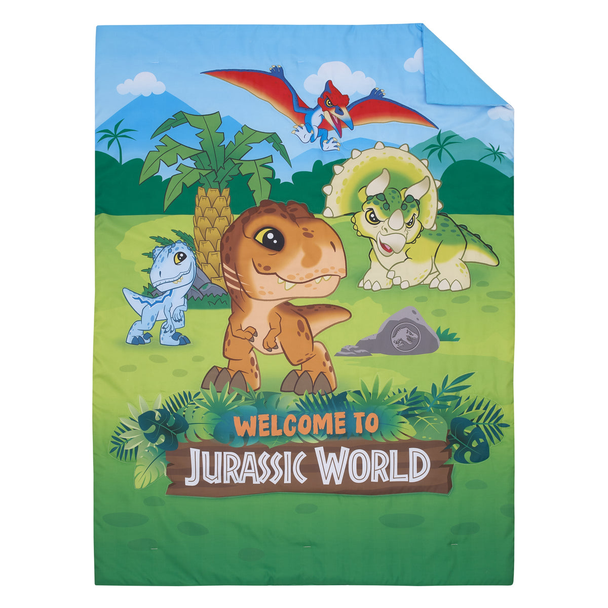 Jurassic World Explorers Dinosaur Toddler Bedding — 4 Pieces