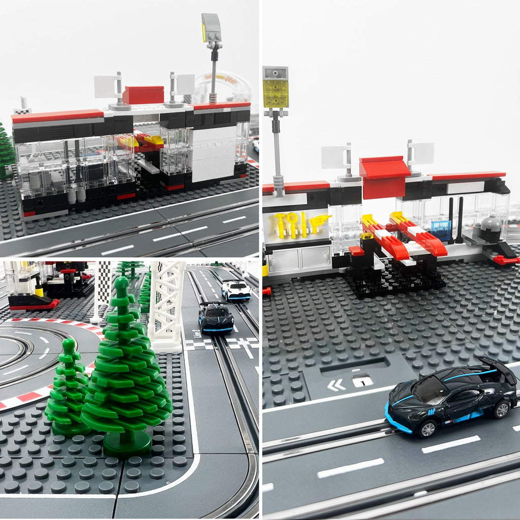 Two-Lane Slot Car Race Track Set with Controllers