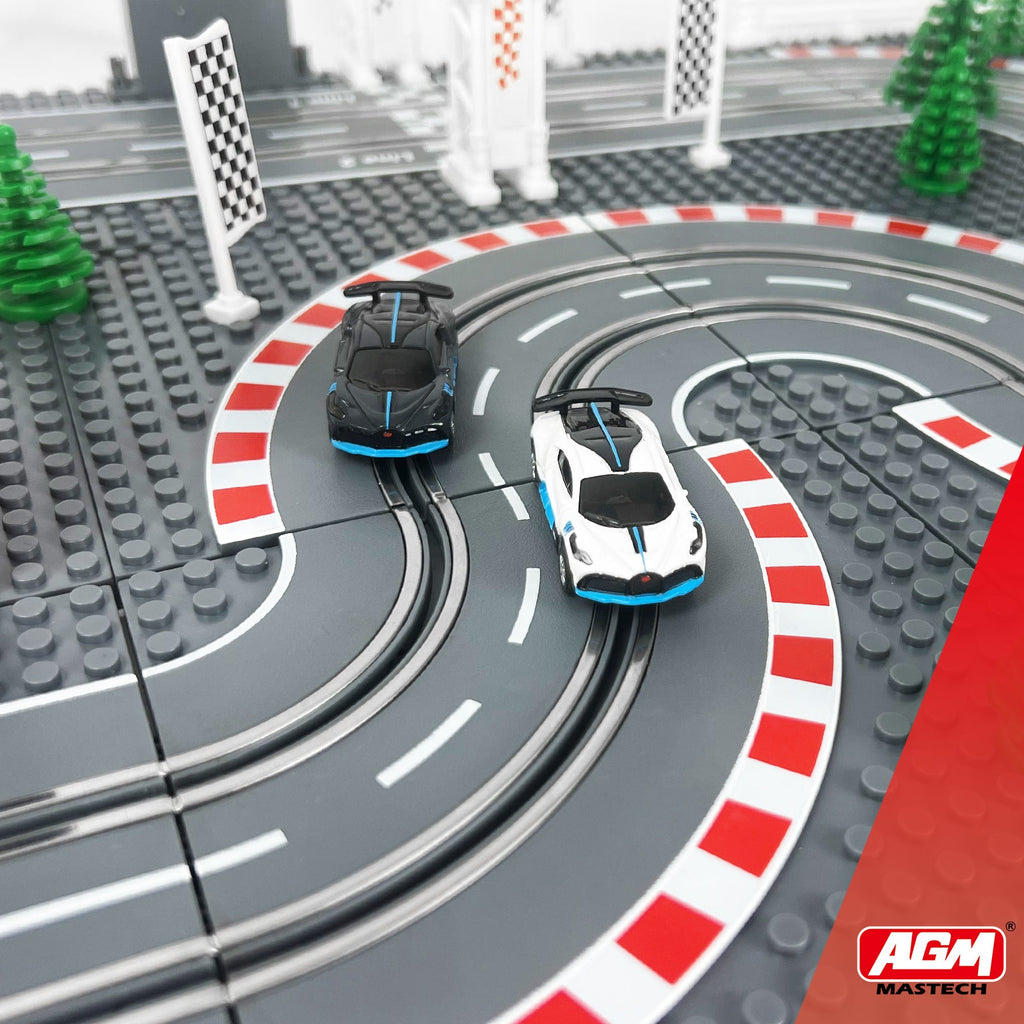 Two-Lane Slot Car Race Track Set with Controllers