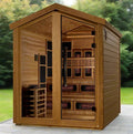 Golden Designs Kaskinen 6-Person Hybrid Outdoor Sauna – Canadian Red Cedar Interior