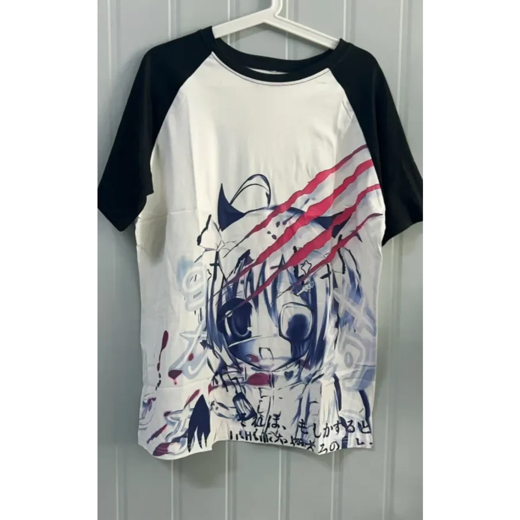 Black & White Gothic Anime Graphic T-Shirt