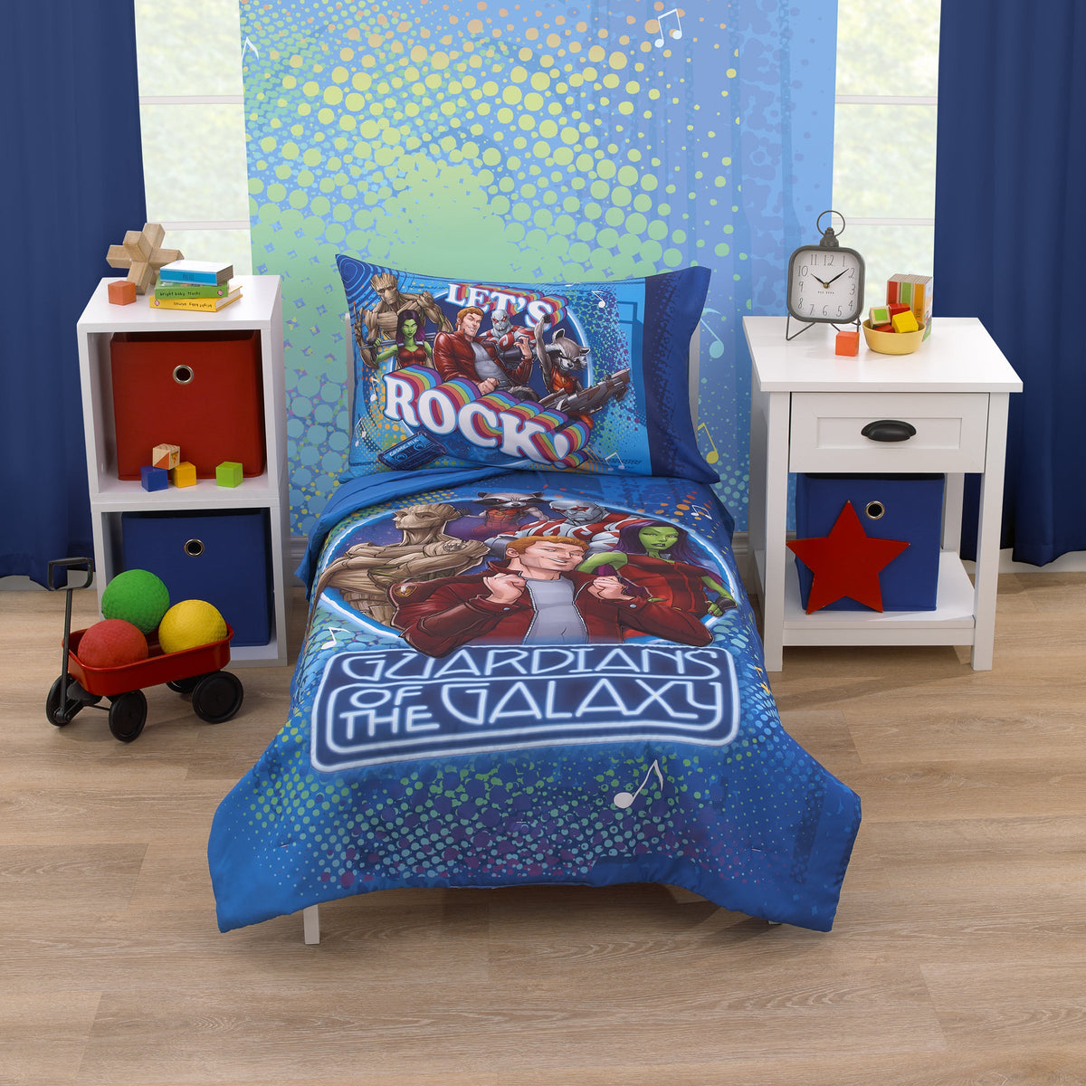 Marvel Guardians of the Galaxy Let's Rock Toddler Bedding — 4 Pieces